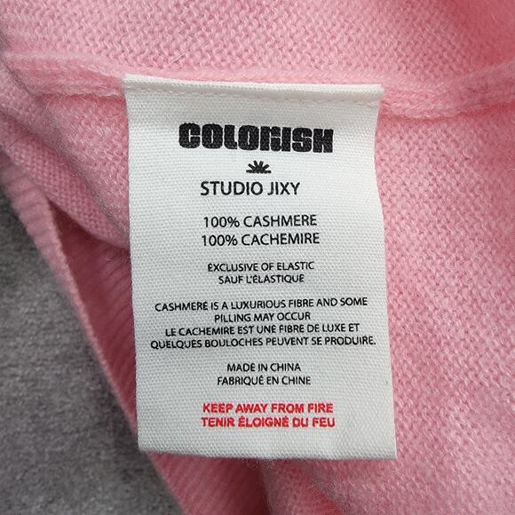 COLORUSH CASHMERE LUCCA CREW NECK TANK IN ROSE, SIZE S - Picture 5 of 7